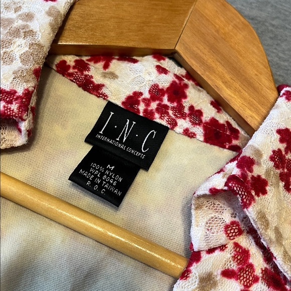 INC International Concepts Floral Lace Blouse - Picture 9 of 10